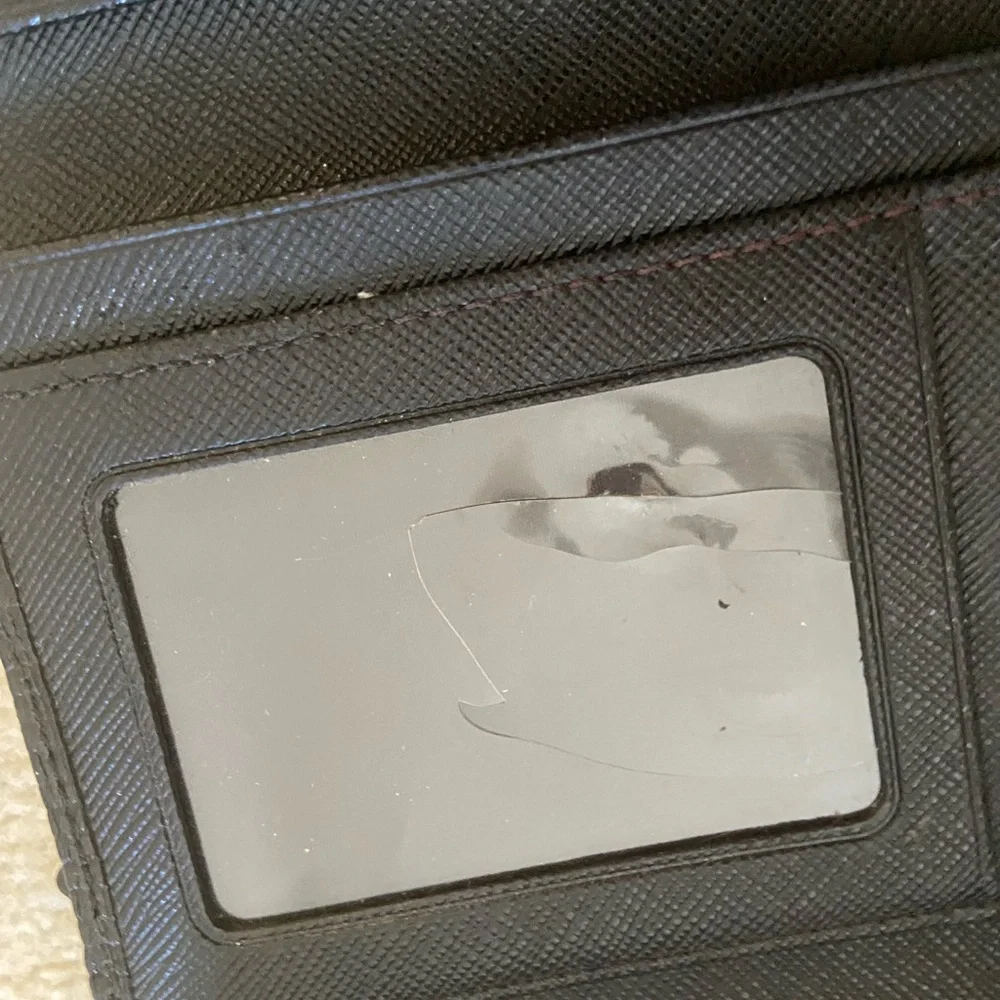 Coach Black Textured Wallet with Logo
